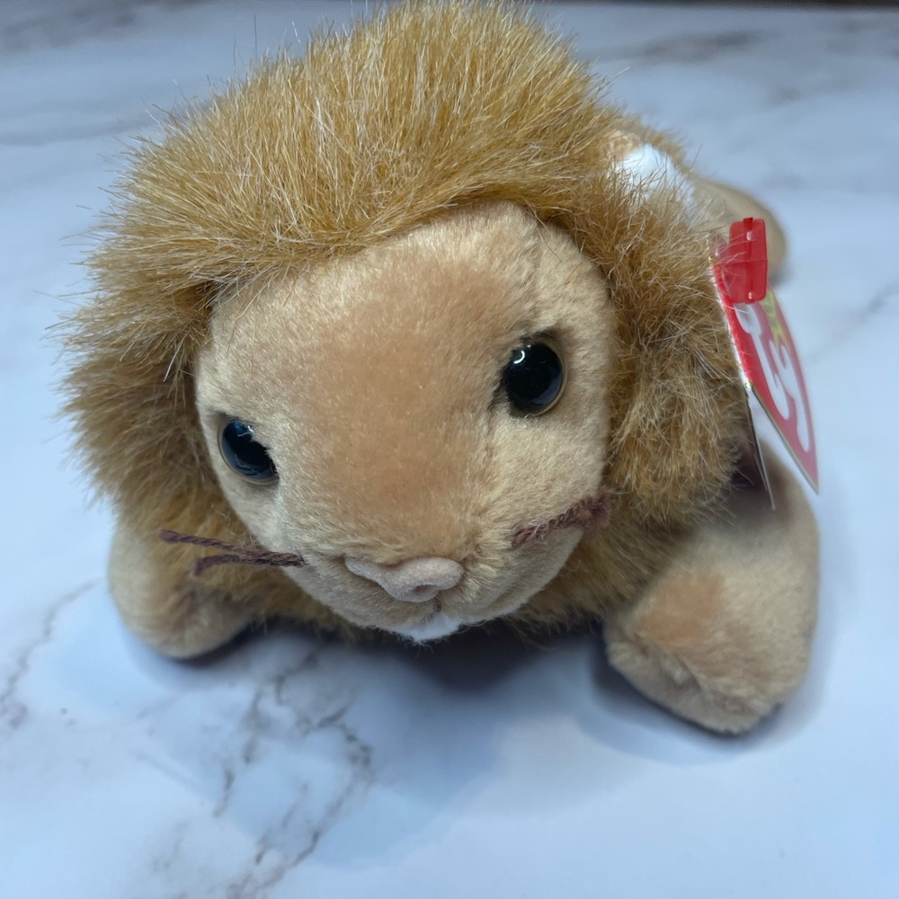 RARE Roary Ty Beanie Baby with tag errors